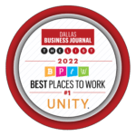Unity Search named as one of the Best Places to Work in Dallas in 2022 according to the Dallas Business Journal